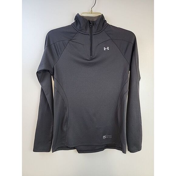 Under Armour Heat Gear Shirt Men's Small Gray 1/4 Zip Athleisure‎ Performance - Picture 1 of 8